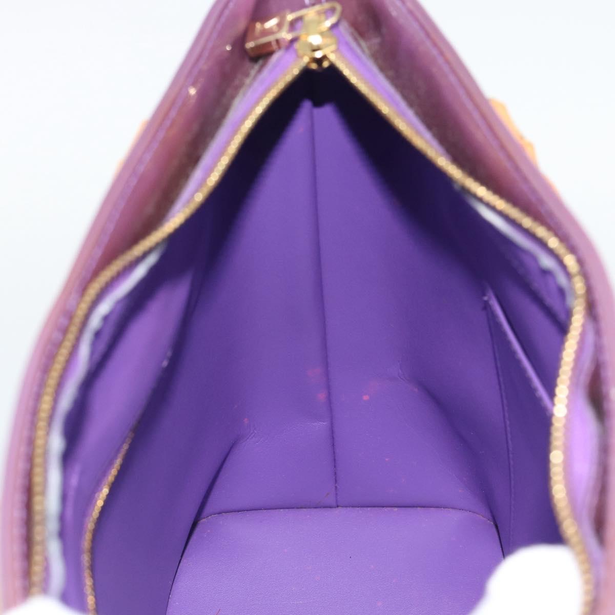 LOUIS VUITTON Monogram Vernis Houston Hand Bag Purple Viole M91093 Auth 190380A