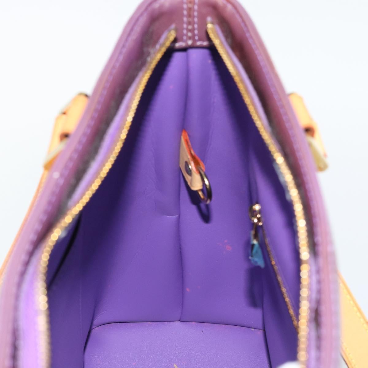 LOUIS VUITTON Monogram Vernis Houston Hand Bag Purple Viole M91093 Auth 190380A