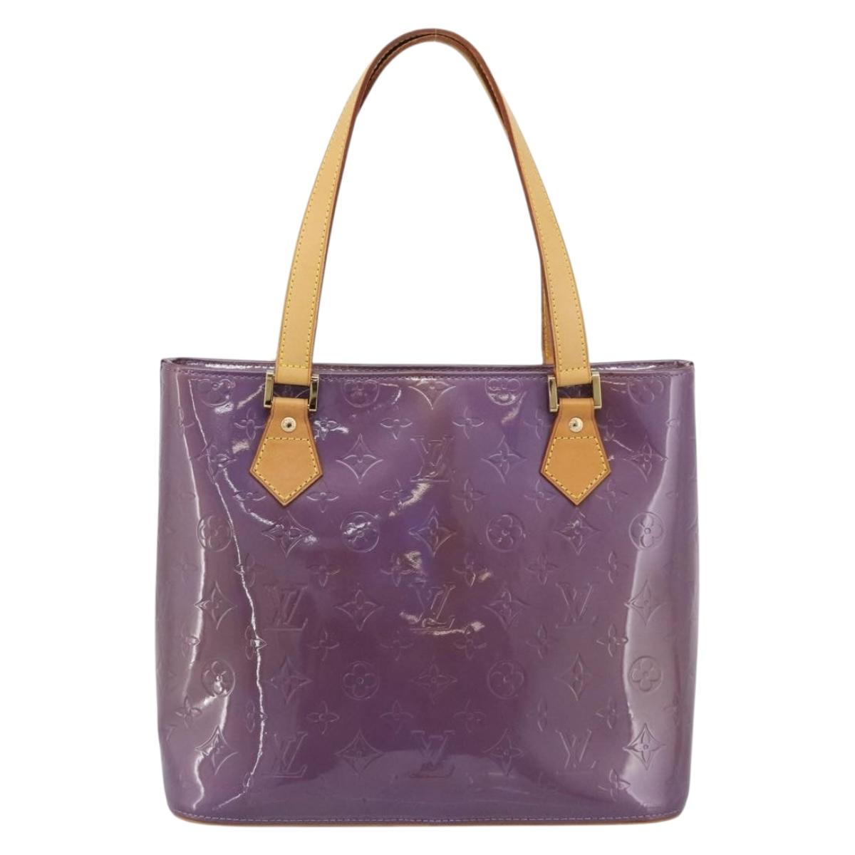 LOUIS VUITTON Monogram Vernis Houston Hand Bag Purple Viole M91093 Auth 190380A