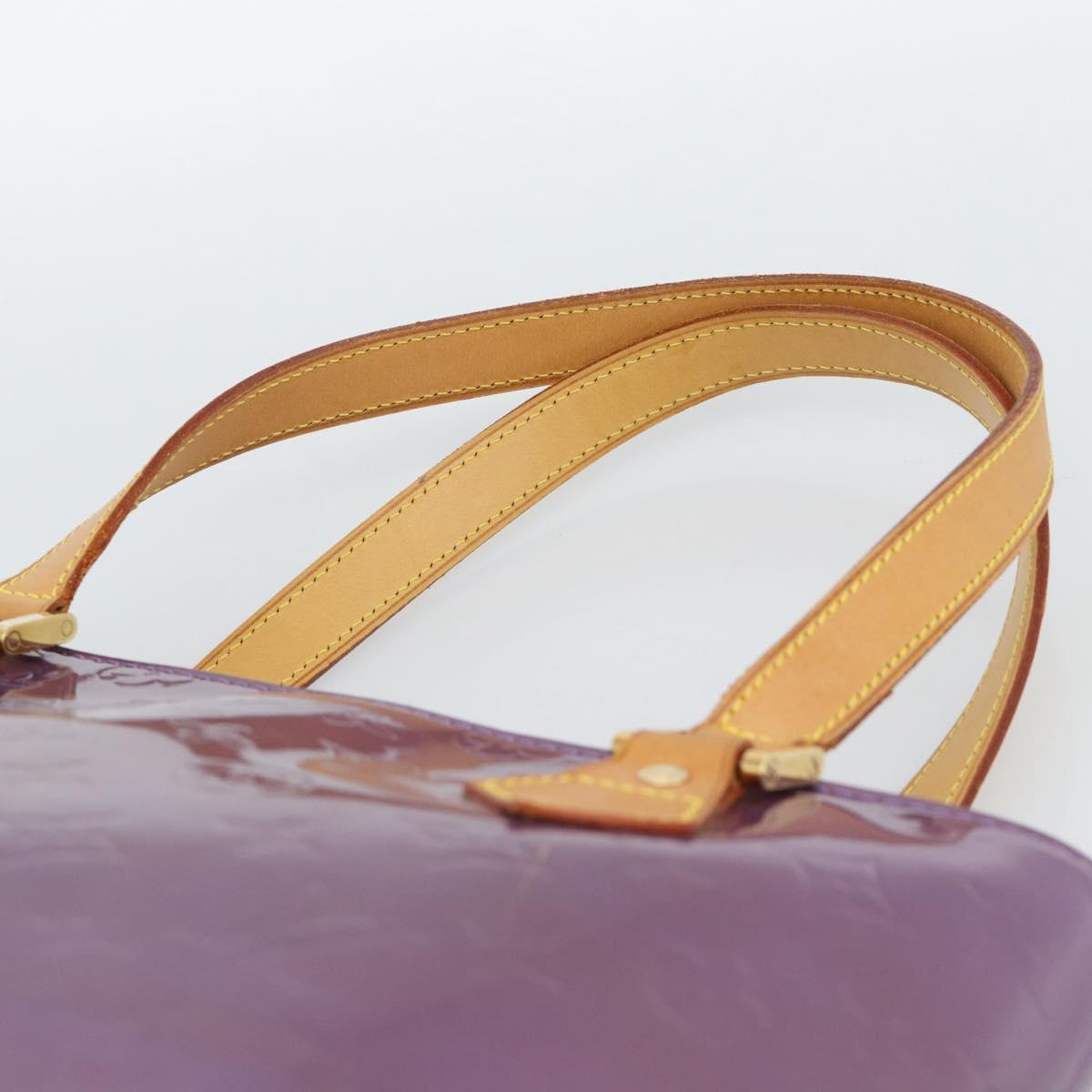 LOUIS VUITTON Monogram Vernis Houston Hand Bag Purple Viole M91093 Auth 190380A