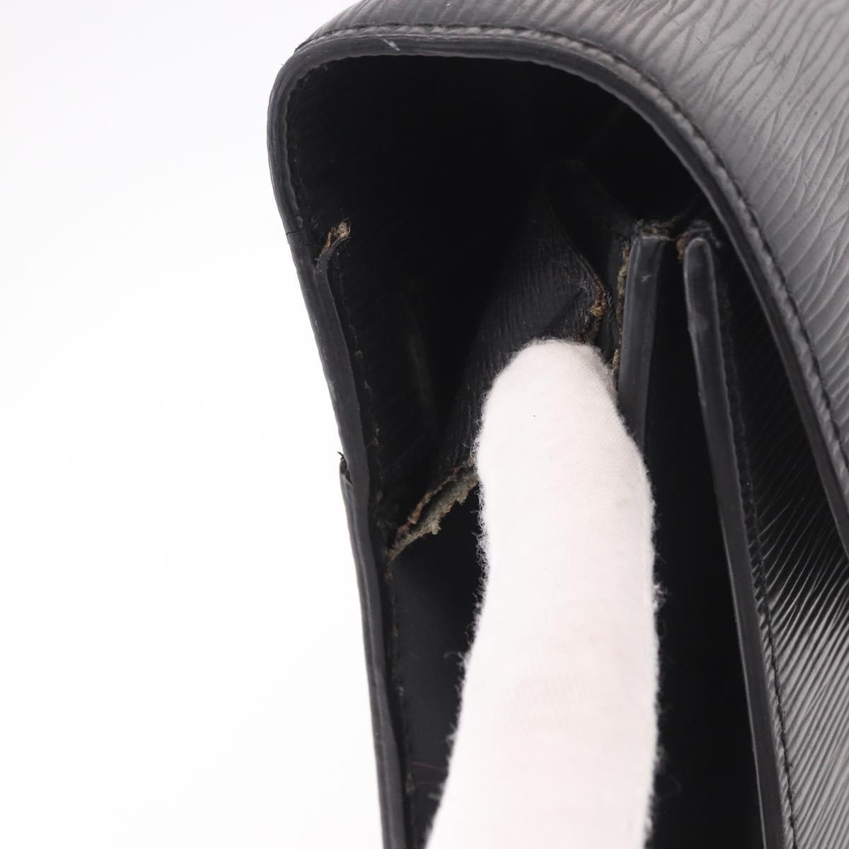 LOUIS VUITTON Epi Serviette Conseiller Business Bag Black M54422 LV Auth 190381