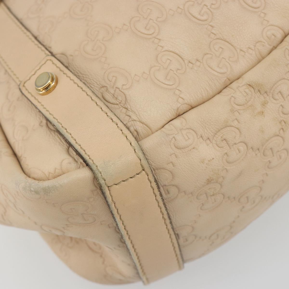 GUCCI GG Canvas Guccissima Abbey Tote Bag Beige Gold 130736 Auth 190383