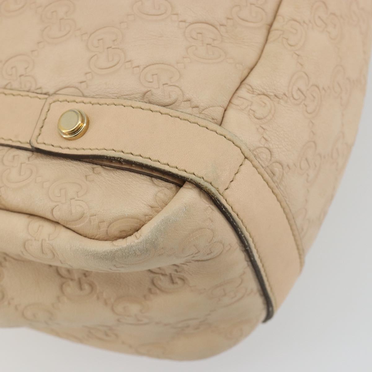 GUCCI GG Canvas Guccissima Abbey Tote Bag Beige Gold 130736 Auth 190383