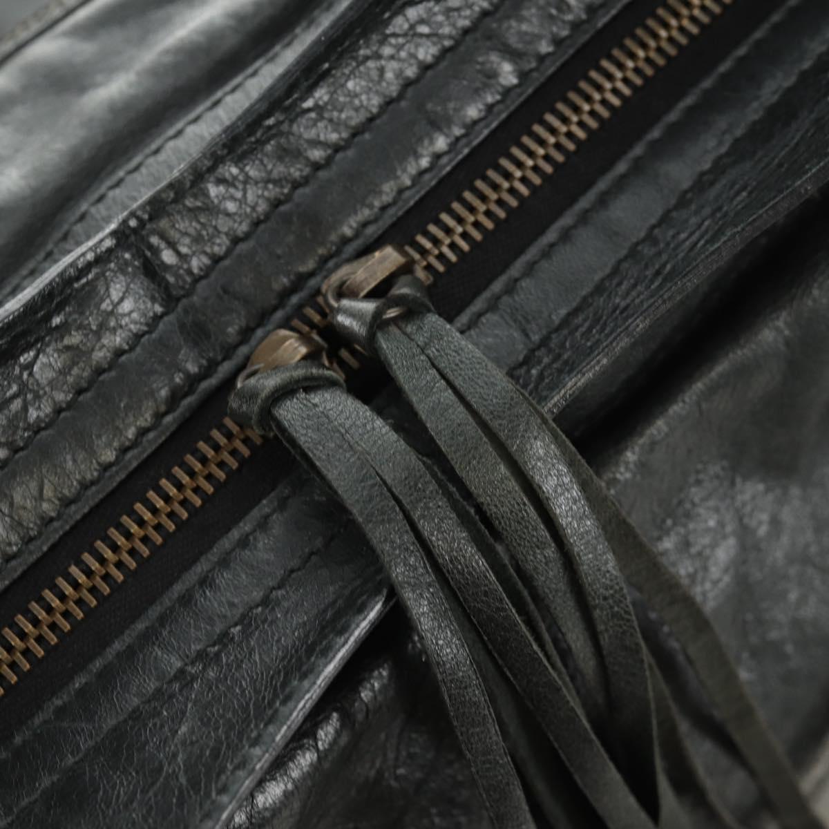 BALENCIAGA The City Hand Bag Leather 2way Black 115748 Auth 190388SAM