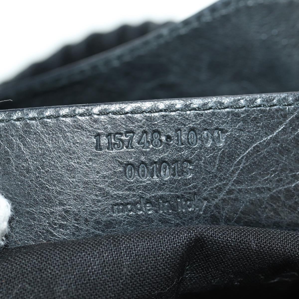 BALENCIAGA The City Hand Bag Leather 2way Black 115748 Auth 190388SAM