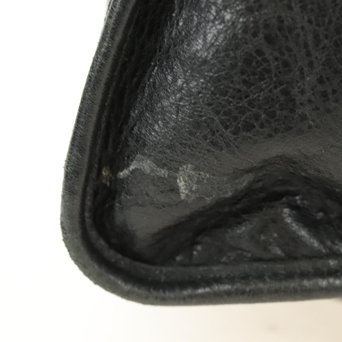 BALENCIAGA The City Hand Bag Leather 2way Black 115748 Auth 190388SAM