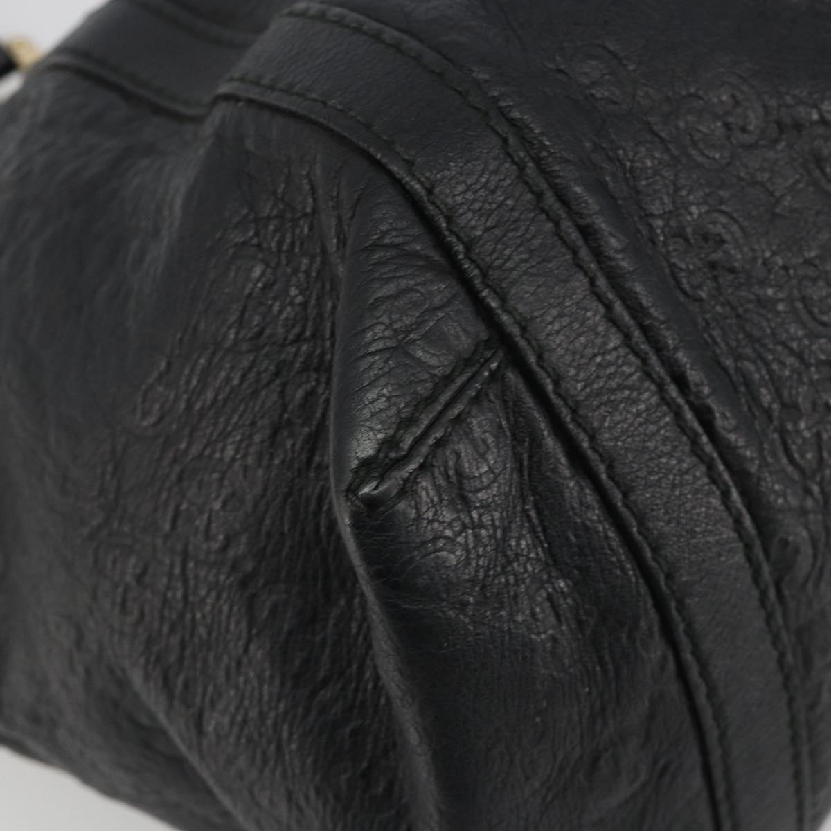 GUCCI GG Canvas Guccissima Tote Bag Leather Black Gold 233607 Auth 190389A