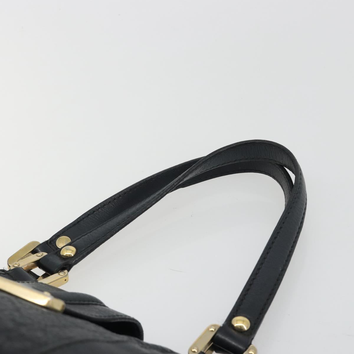 GUCCI GG Canvas Guccissima Tote Bag Leather Black Gold 233607 Auth 190389A