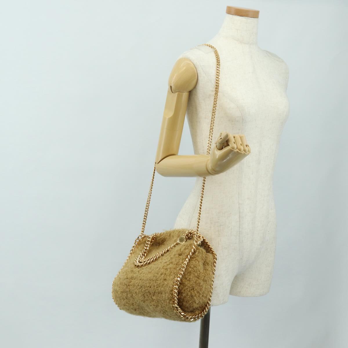 Stella MacCartney Chain Falabella Shoulder Bag Bore 2way Brown Gold Auth 190391V