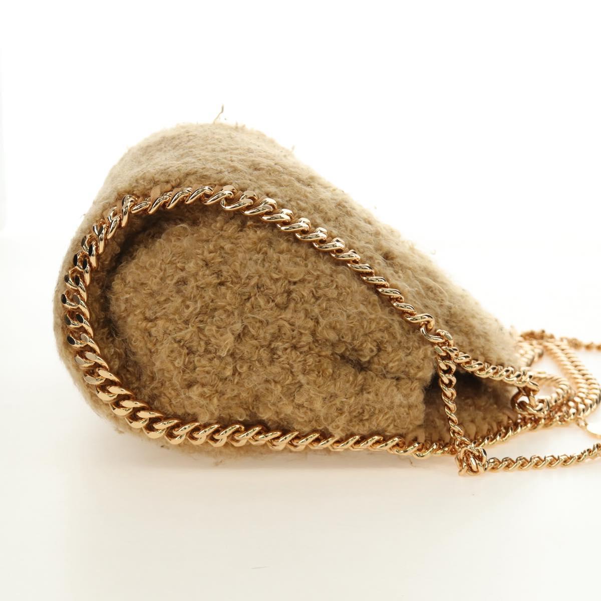 Stella MacCartney Chain Falabella Shoulder Bag Bore 2way Brown Gold Auth 190391V