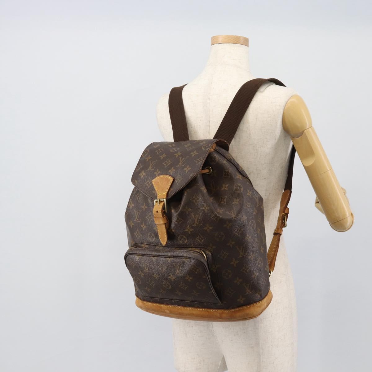 LOUIS VUITTON Monogram Montsouris GM Backpack M51135 LV Auth 190396