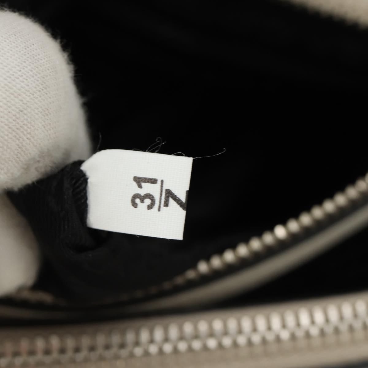PRADA Hand Bag Leather 2way White Silver Auth 190398SAM