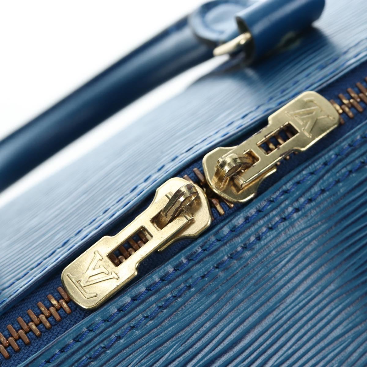 LOUIS VUITTON Epi Keepall 45 Boston Bag Blue M42975 LV Auth 190402V