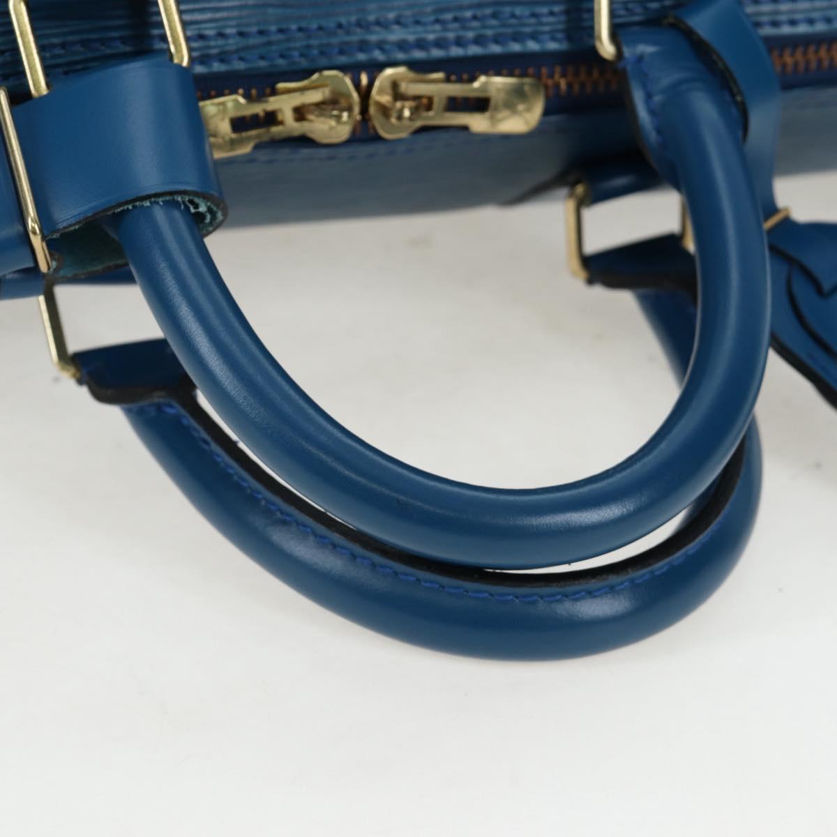 LOUIS VUITTON Epi Keepall 45 Boston Bag Blue M42975 LV Auth 190402V