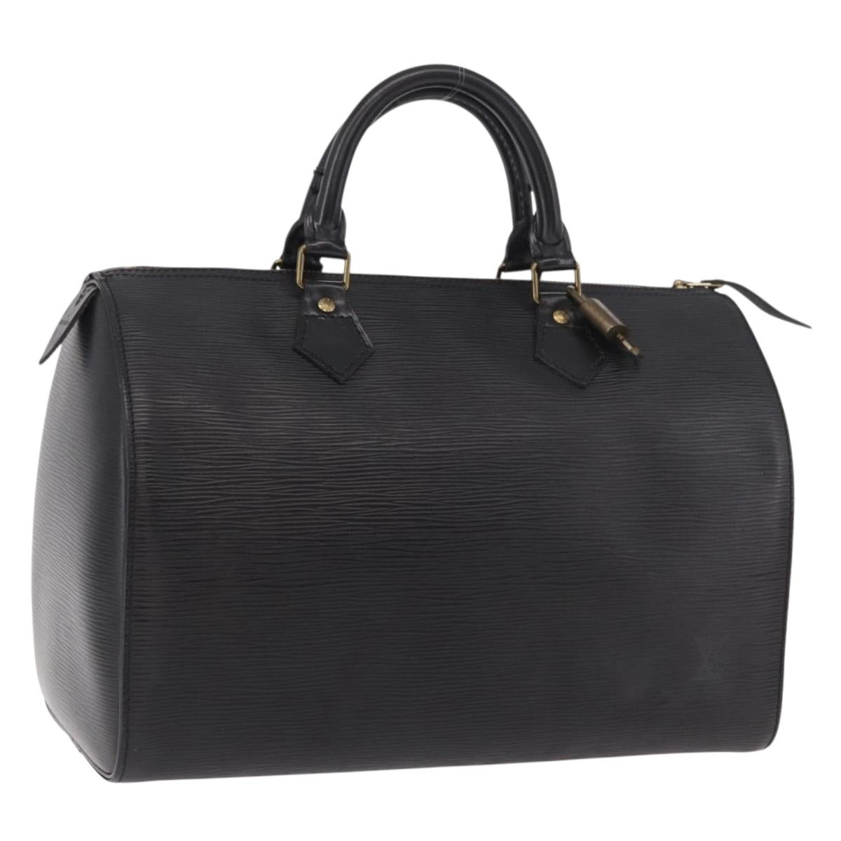 LOUIS VUITTON Epi Speedy 30 Hand Bag Noir Black M43002 LV Auth 190403SAV