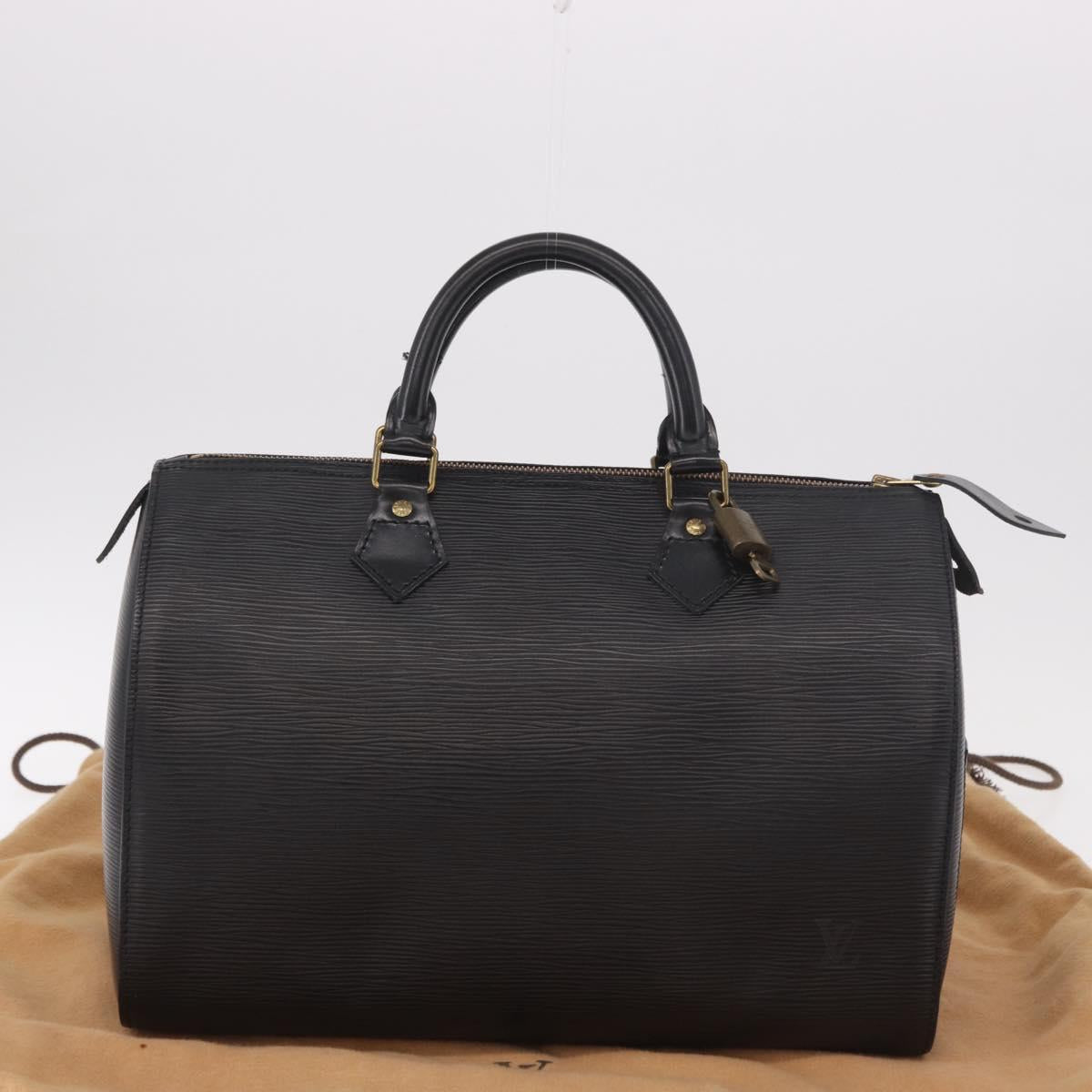 LOUIS VUITTON Epi Speedy 30 Hand Bag Noir Black M43002 LV Auth 190403SAV