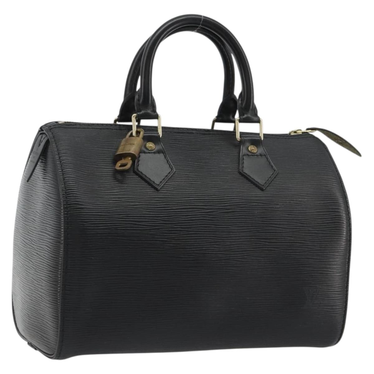 LOUIS VUITTON Epi Speedy 25 Hand Bag Black M59042 LV Auth 190404SAV