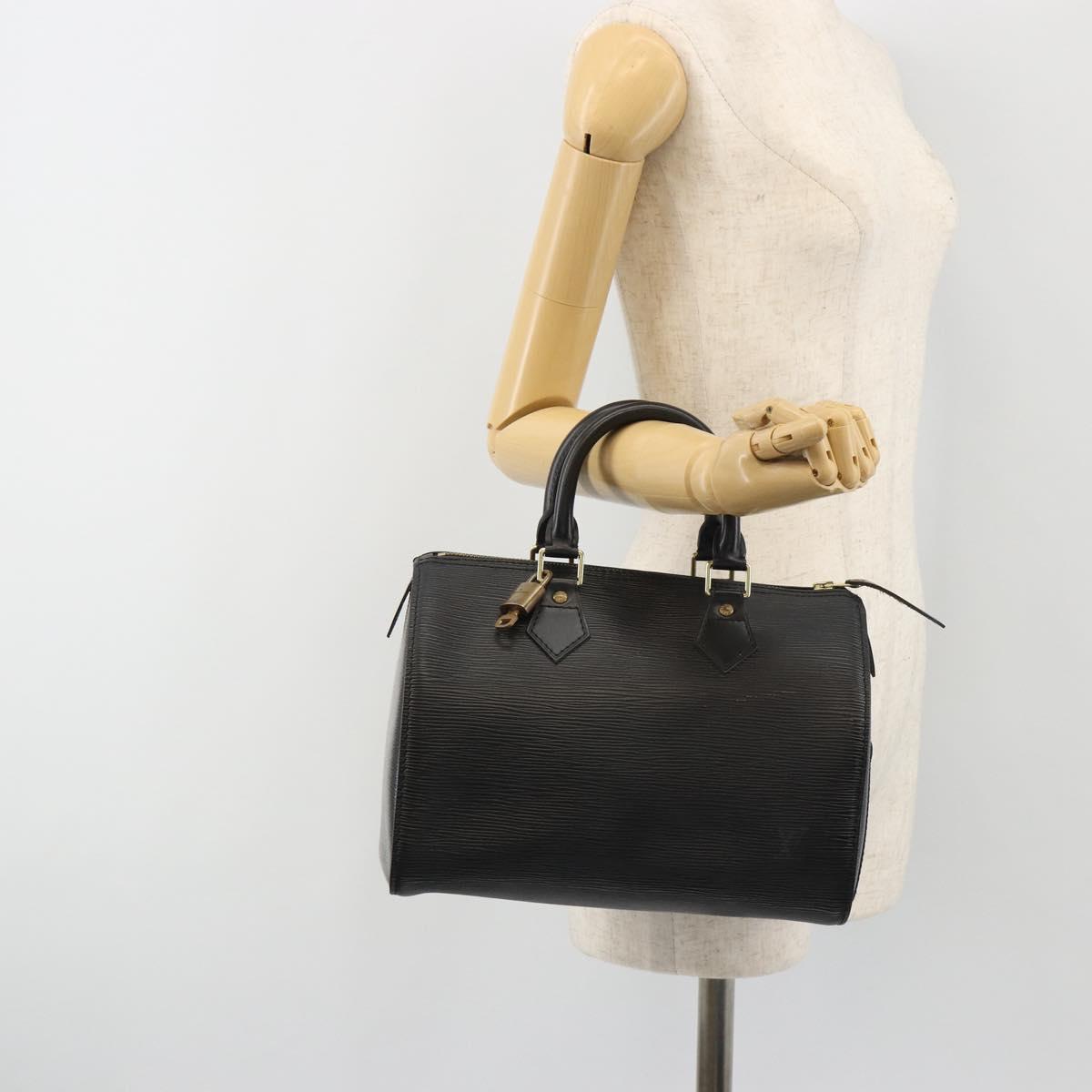 LOUIS VUITTON Epi Speedy 25 Hand Bag Black M59042 LV Auth 190404SAV