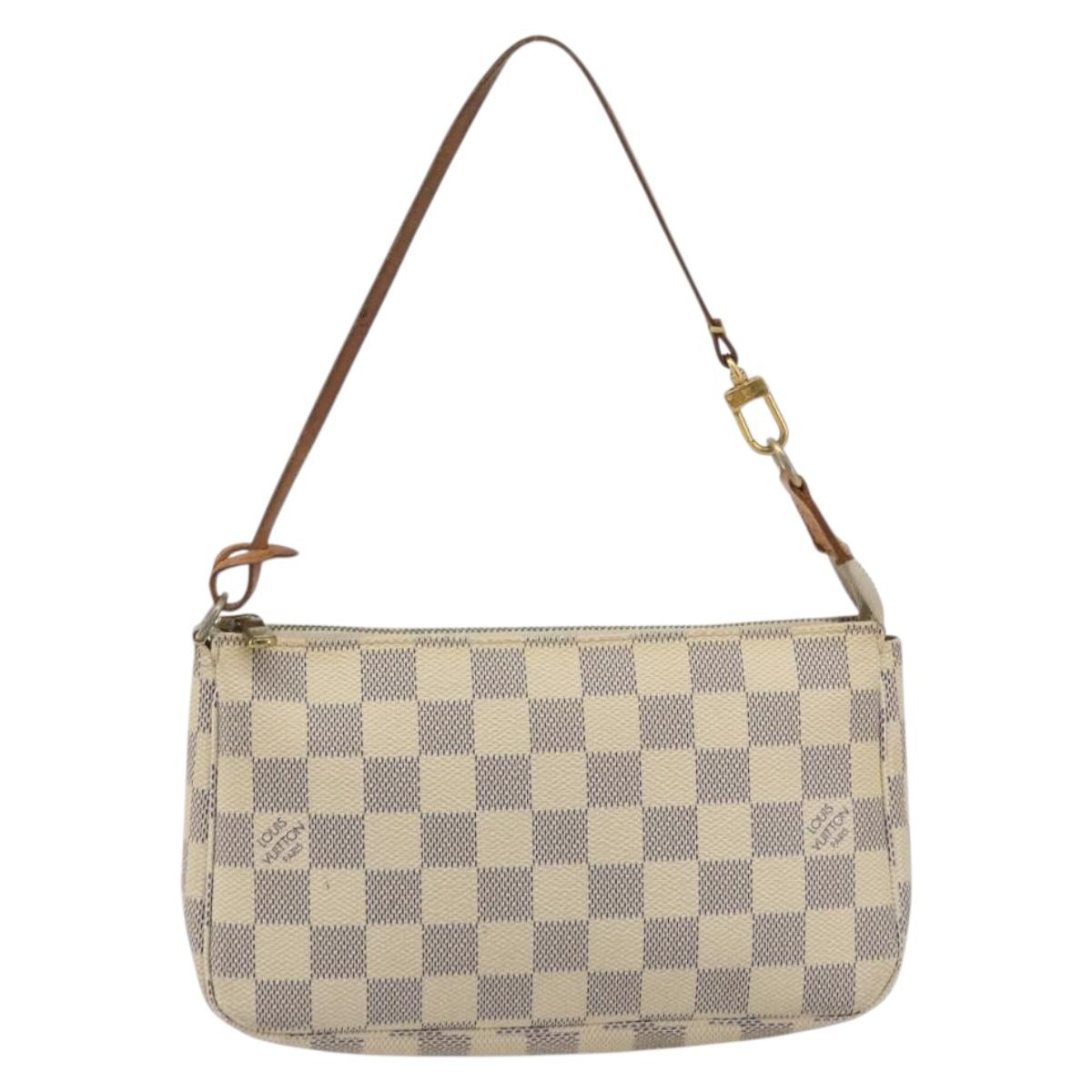 LOUIS VUITTON Damier Azur Pochette Accessoires Pouch N51986 LV Auth 190407