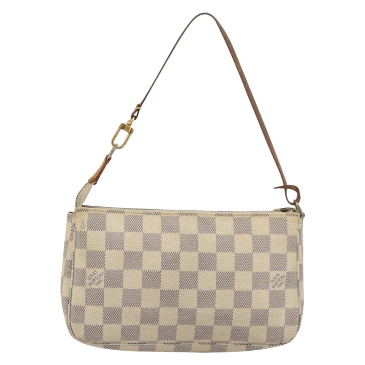 LOUIS VUITTON Damier Azur Pochette Accessoires Pouch N51986 LV Auth 190407