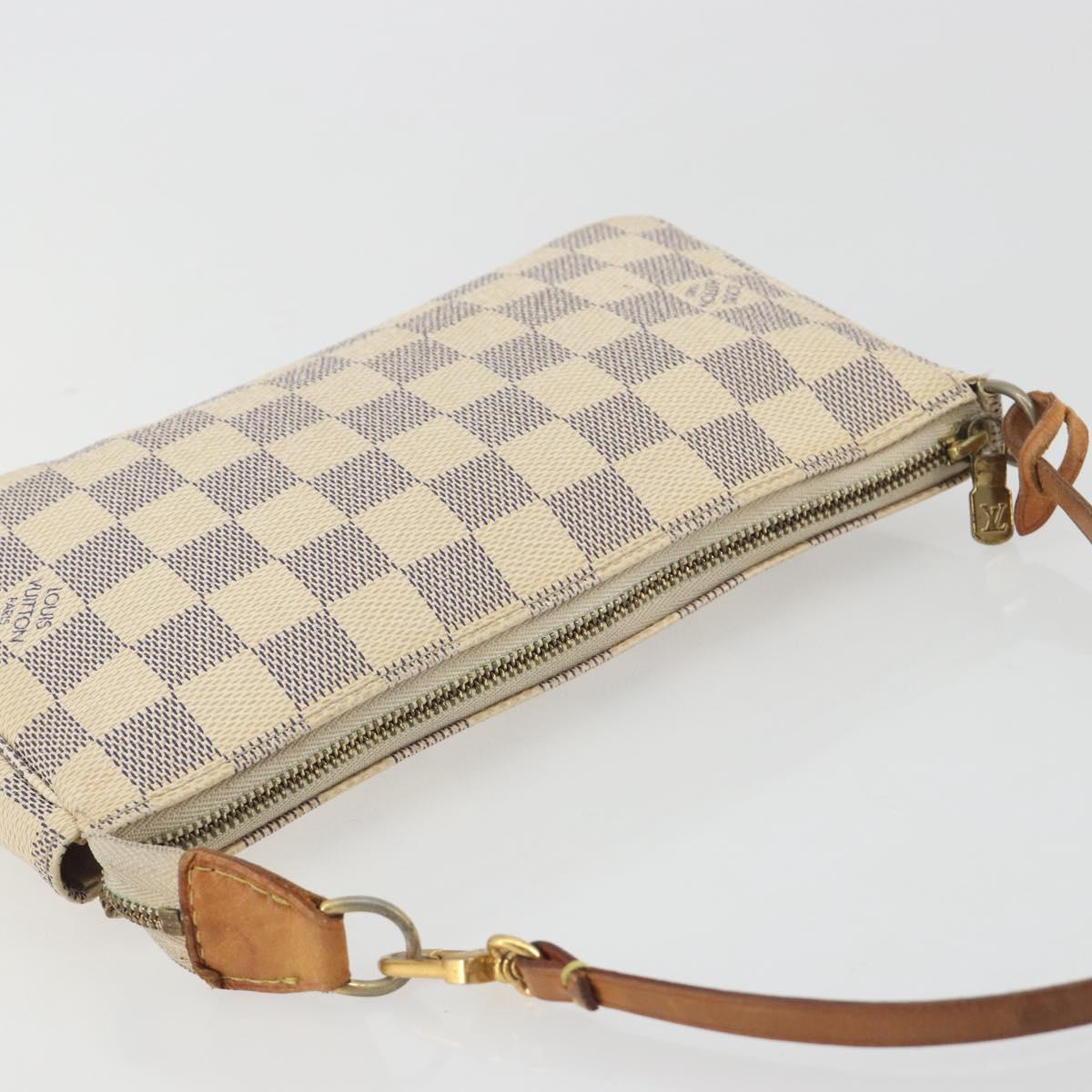 LOUIS VUITTON Damier Azur Pochette Accessoires Pouch N51986 LV Auth 190407