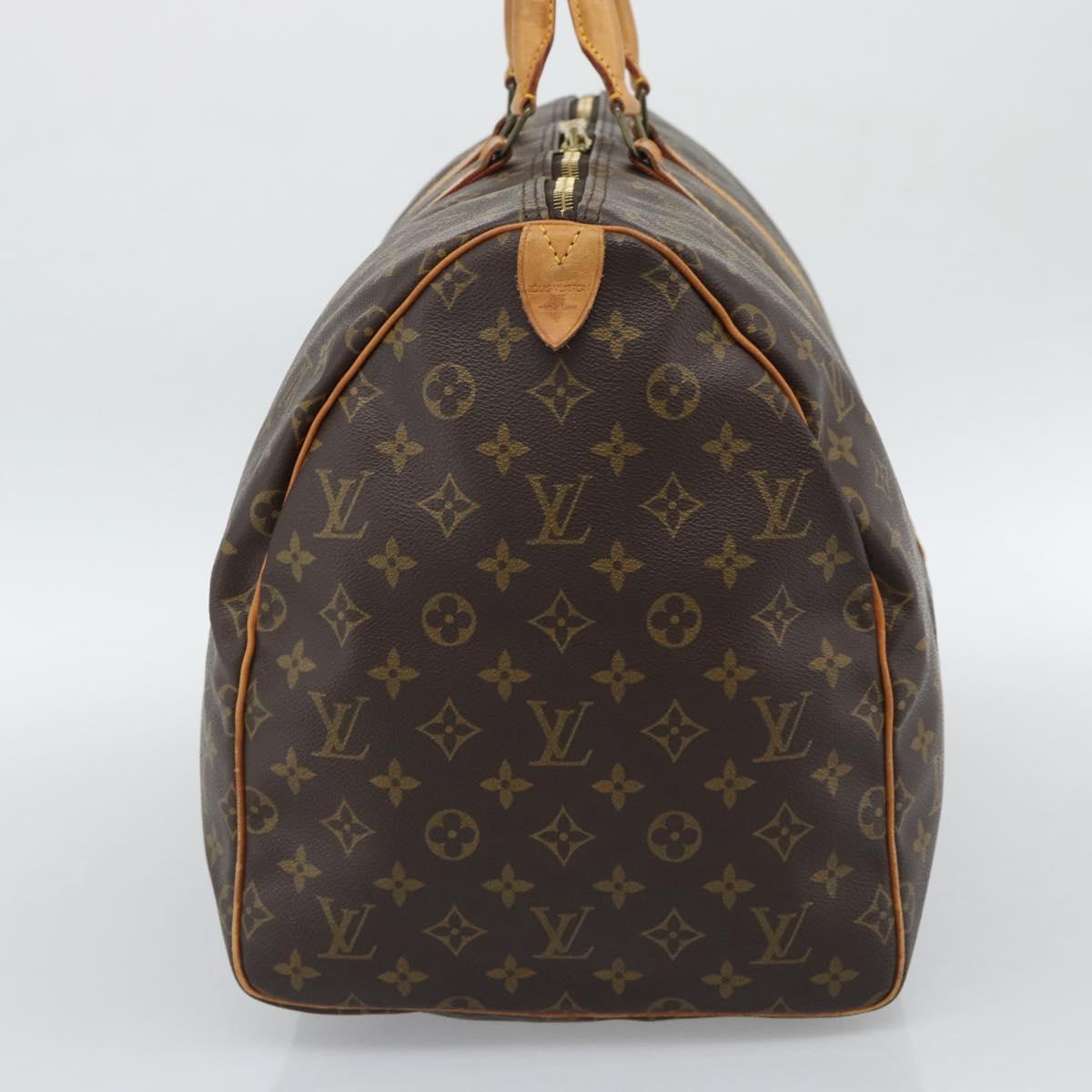 LOUIS VUITTON Monogram Keepall 55 Boston Bag M41424 LV Auth 190412A