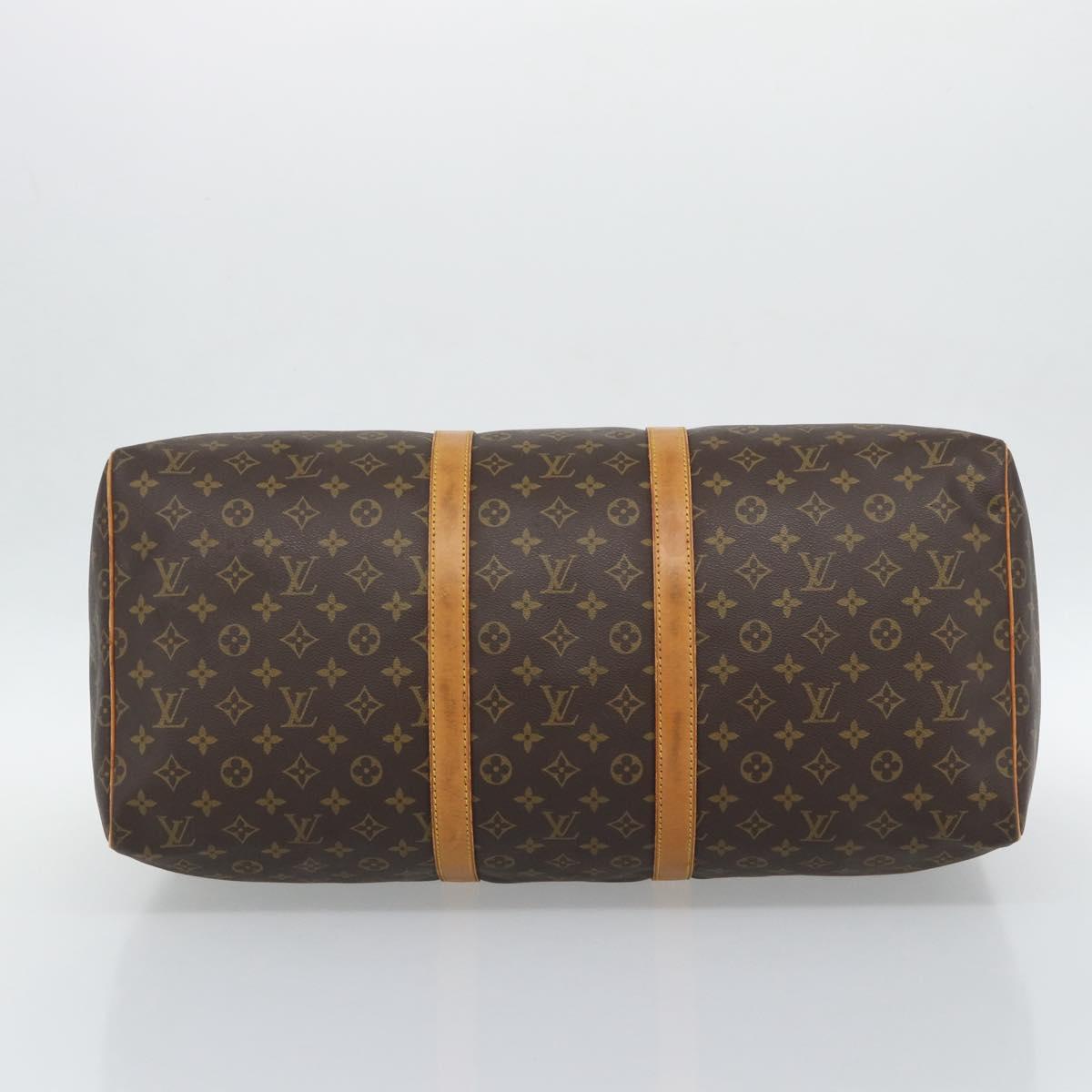 LOUIS VUITTON Monogram Keepall 55 Boston Bag M41424 LV Auth 190412A