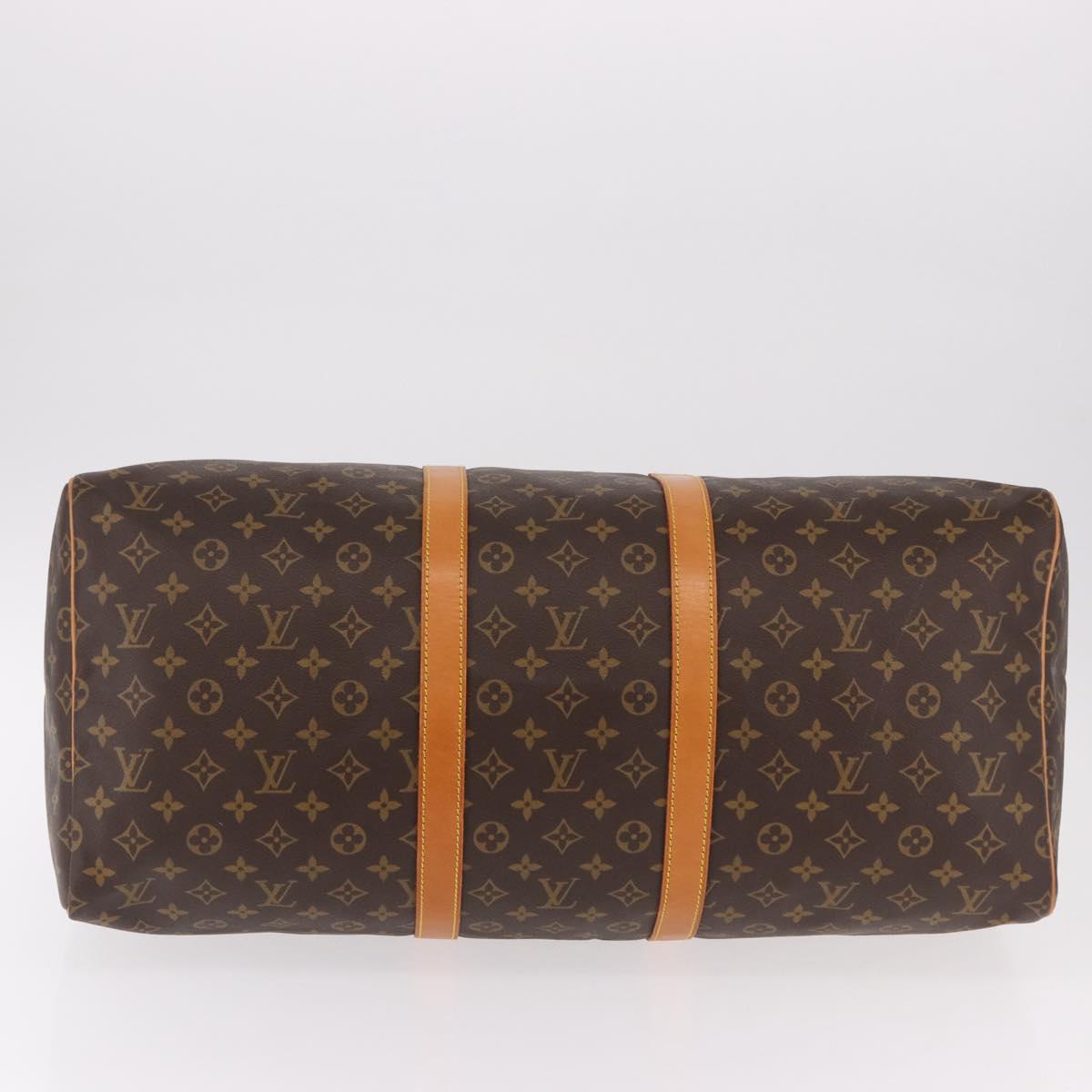 LOUIS VUITTON Monogram Keepall 55 Boston Bag M41424 LV Auth 190413V