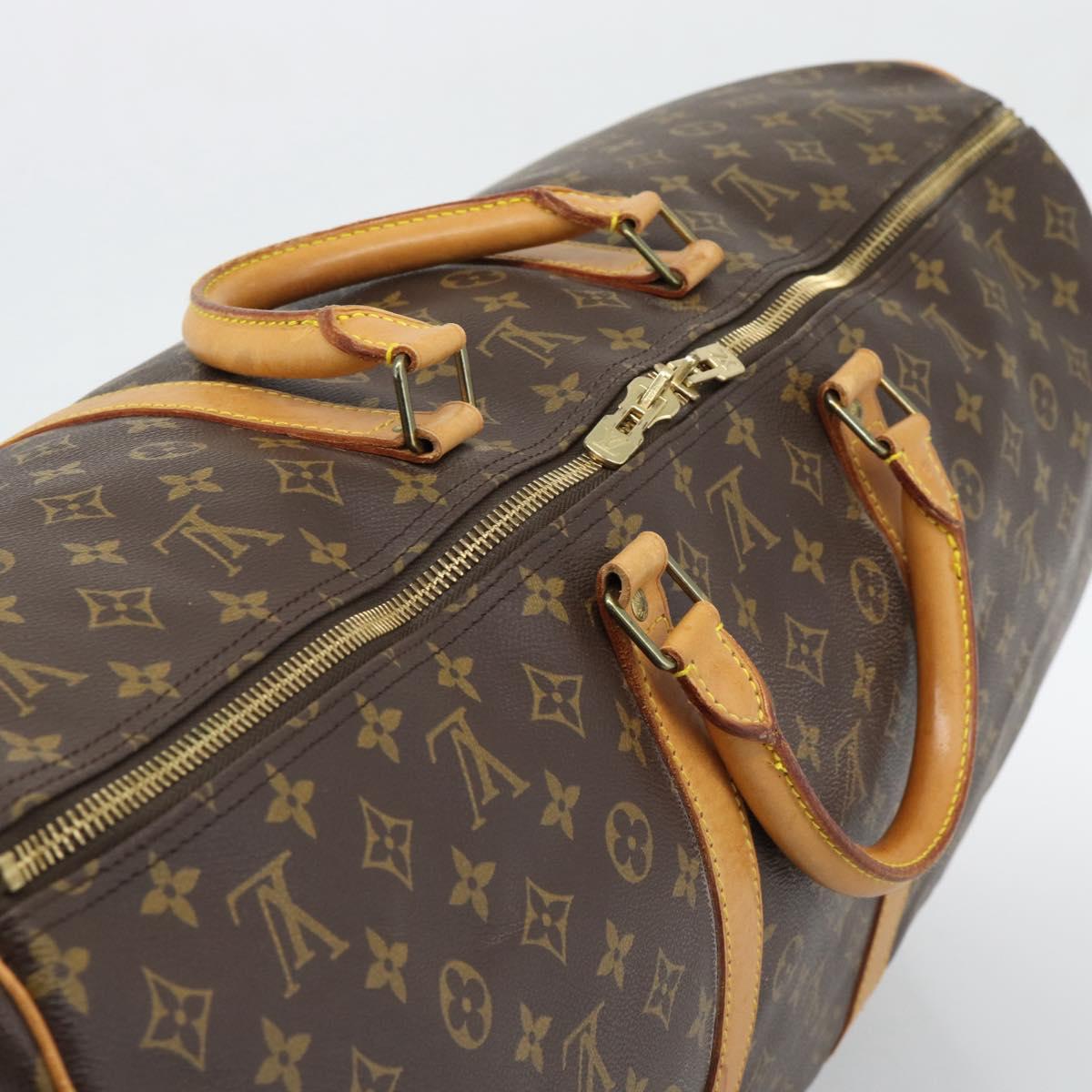 LOUIS VUITTON Monogram Keepall Bandouliere 60 Boston Bag M41412 LV Auth 190414A