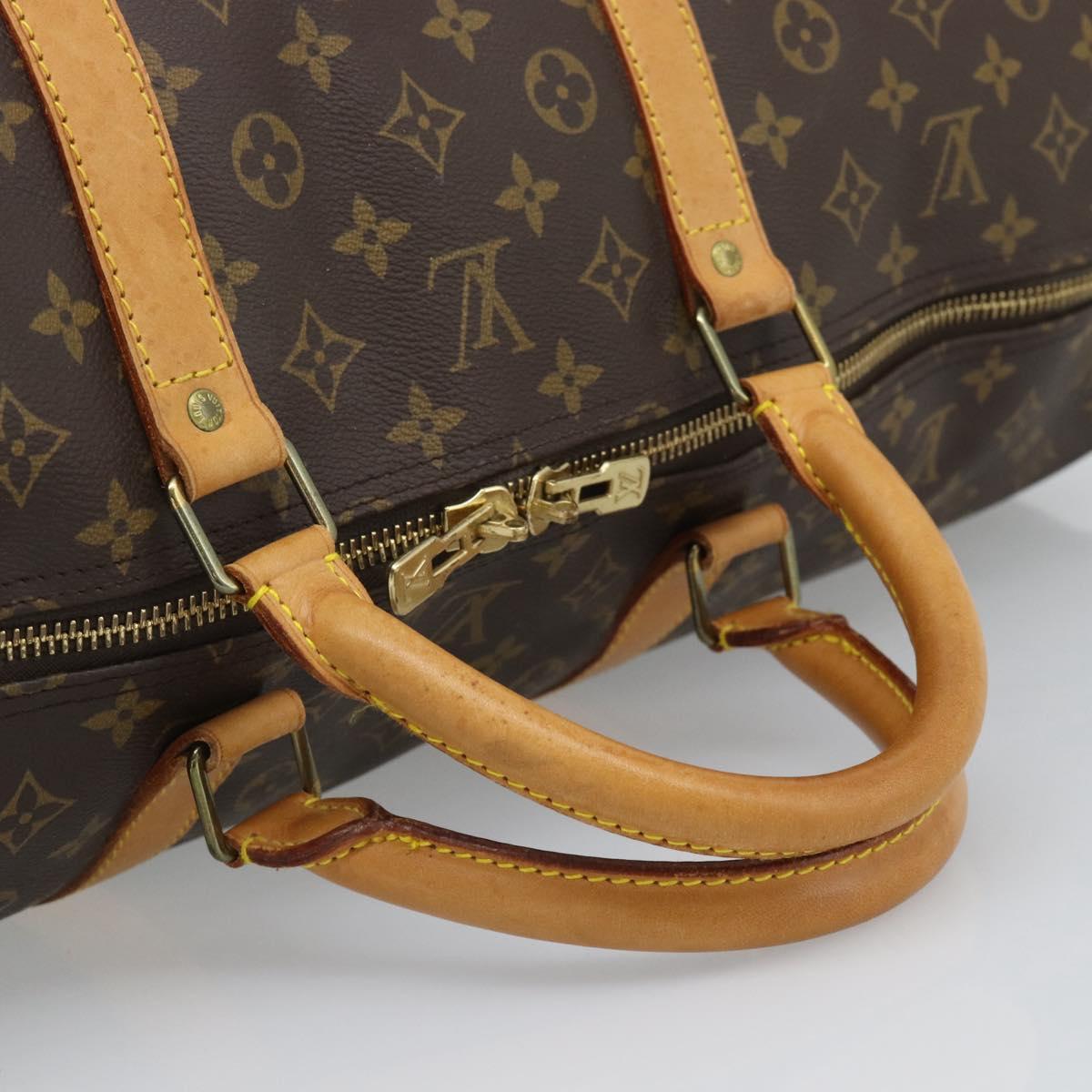 LOUIS VUITTON Monogram Keepall Bandouliere 60 Boston Bag M41412 LV Auth 190414A