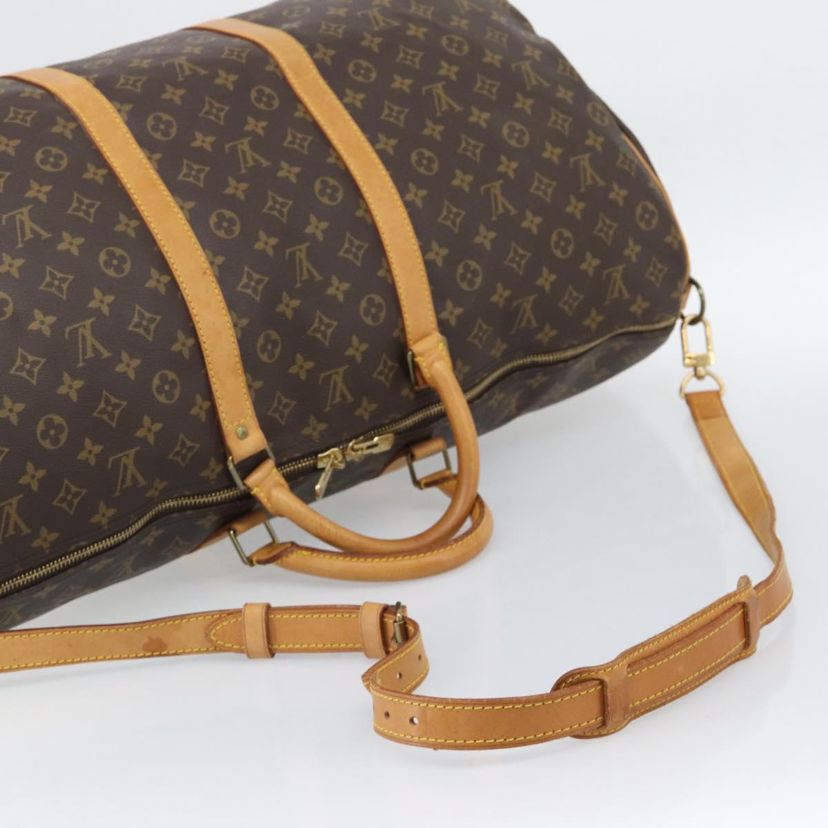 LOUIS VUITTON Monogram Keepall Bandouliere 60 Boston Bag M41412 LV Auth 190414A