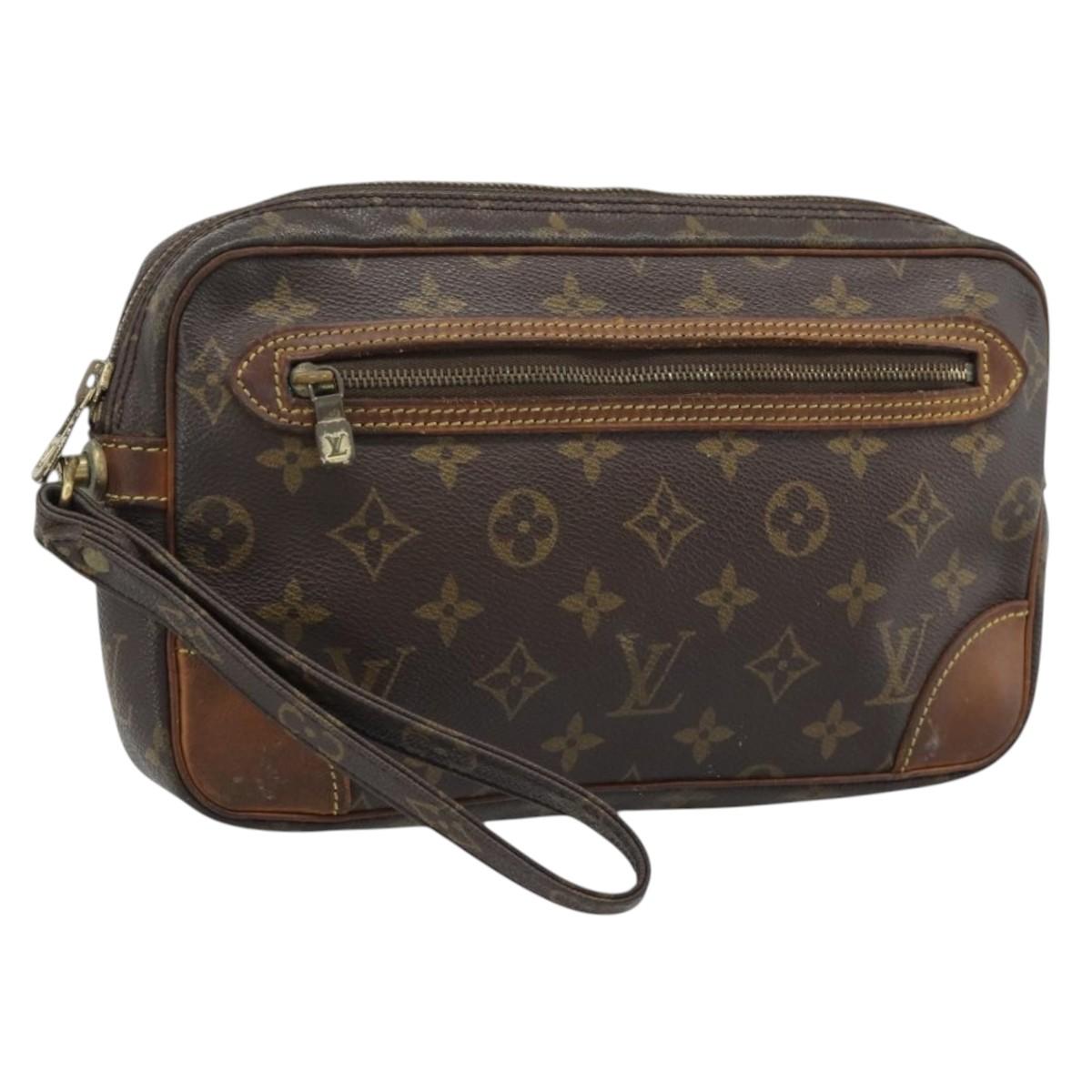 LOUIS VUITTON Monogram Marly Dragonne GM Clutch Bag M51825 LV Auth 190416