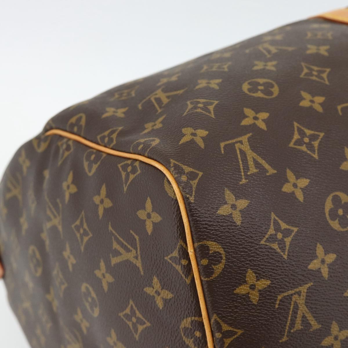 LOUIS VUITTON Monogram Keepall 55 Boston Bag M41424 LV Auth 190418A