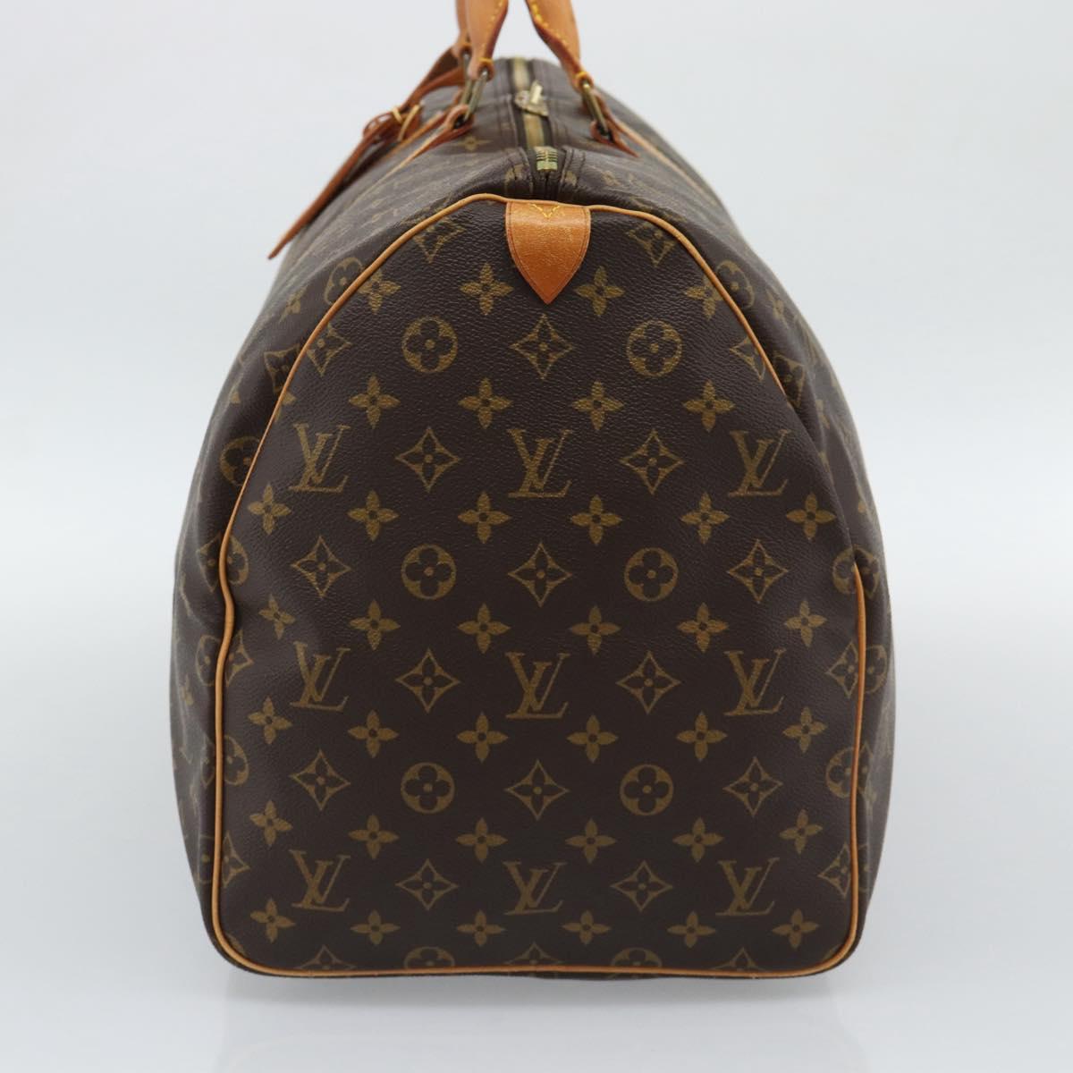 LOUIS VUITTON Monogram Keepall 55 Boston Bag M41424 LV Auth 190418A