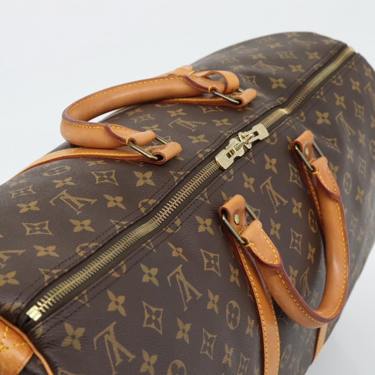 LOUIS VUITTON Monogram Keepall 55 Boston Bag M41424 LV Auth 190418A