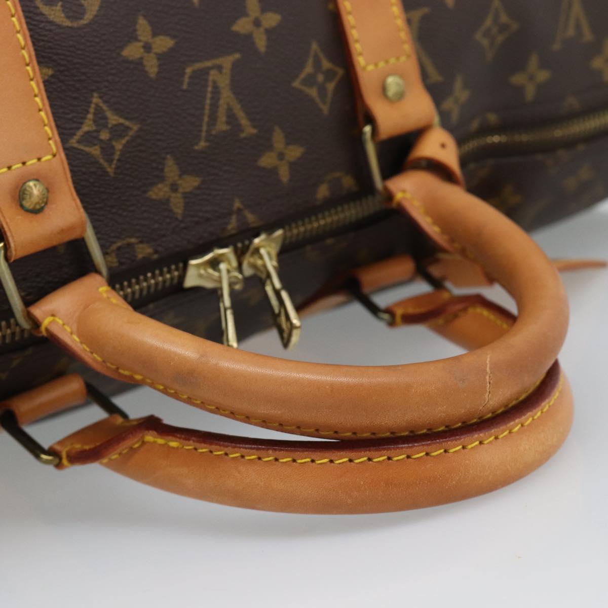 LOUIS VUITTON Monogram Keepall 55 Boston Bag M41424 LV Auth 190418A