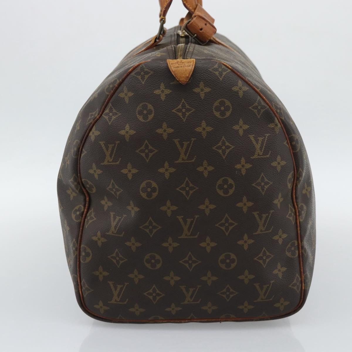 LOUIS VUITTON Monogram Keepall 55 Boston Bag M41424 LV Auth 190419