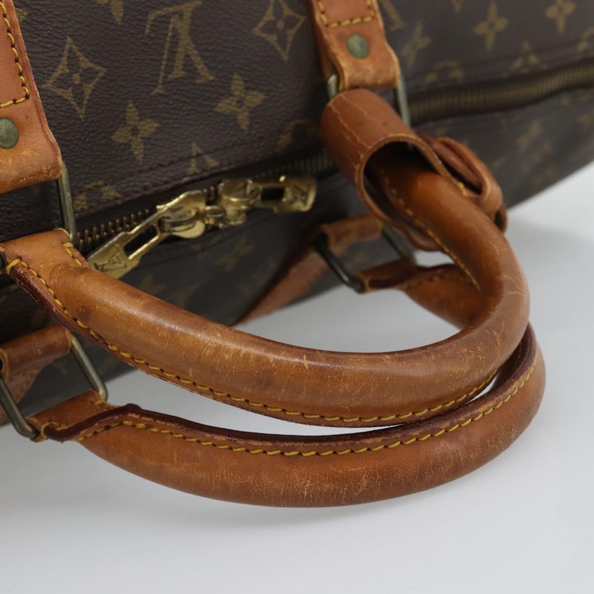LOUIS VUITTON Monogram Keepall 55 Boston Bag M41424 LV Auth 190419