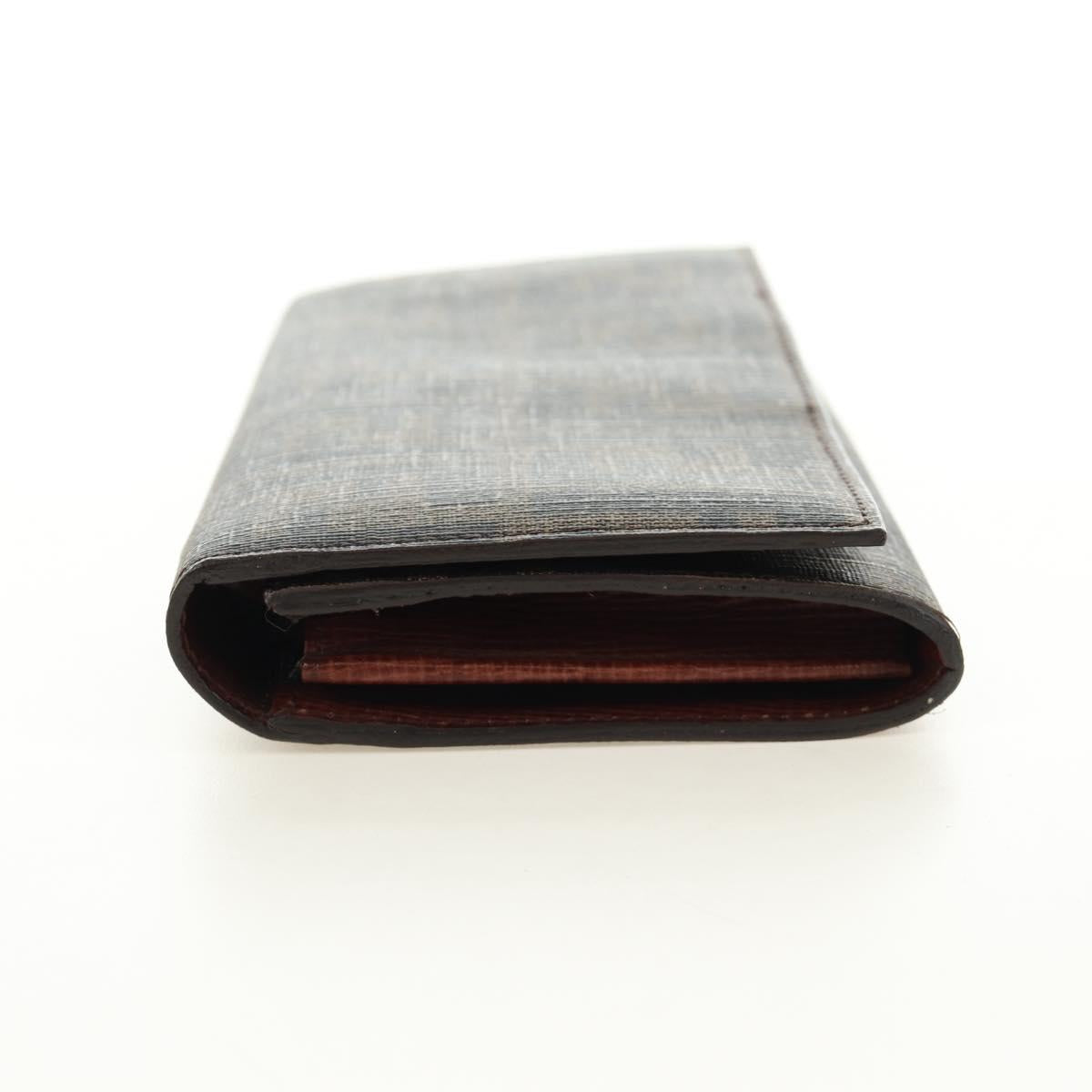 FENDI Zucca Canvas Long Wallet Black Brown Auth 190427V