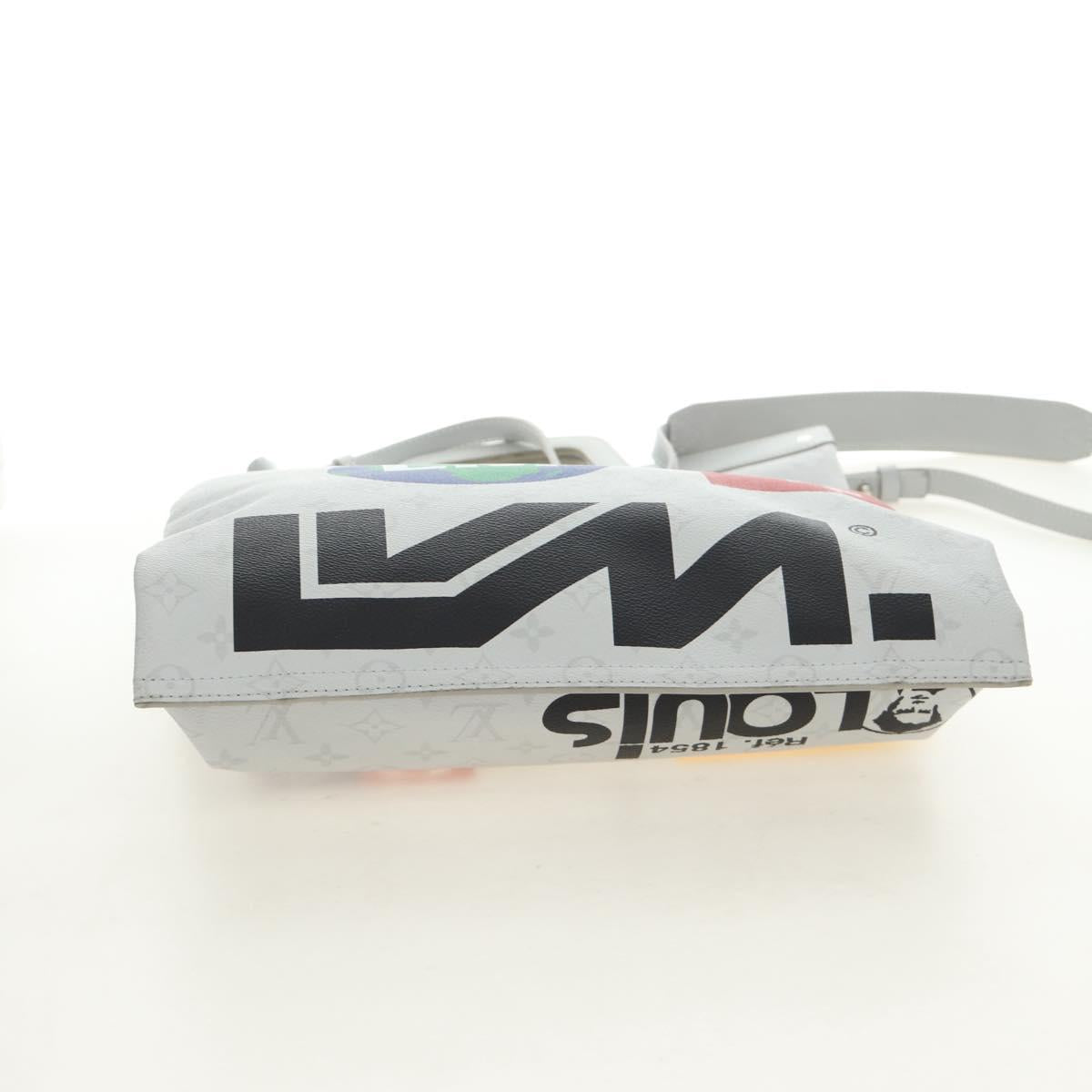 LOUIS VUITTON Monogram White Flat Vertical 2way Multicolor M44627 Auth 190470M