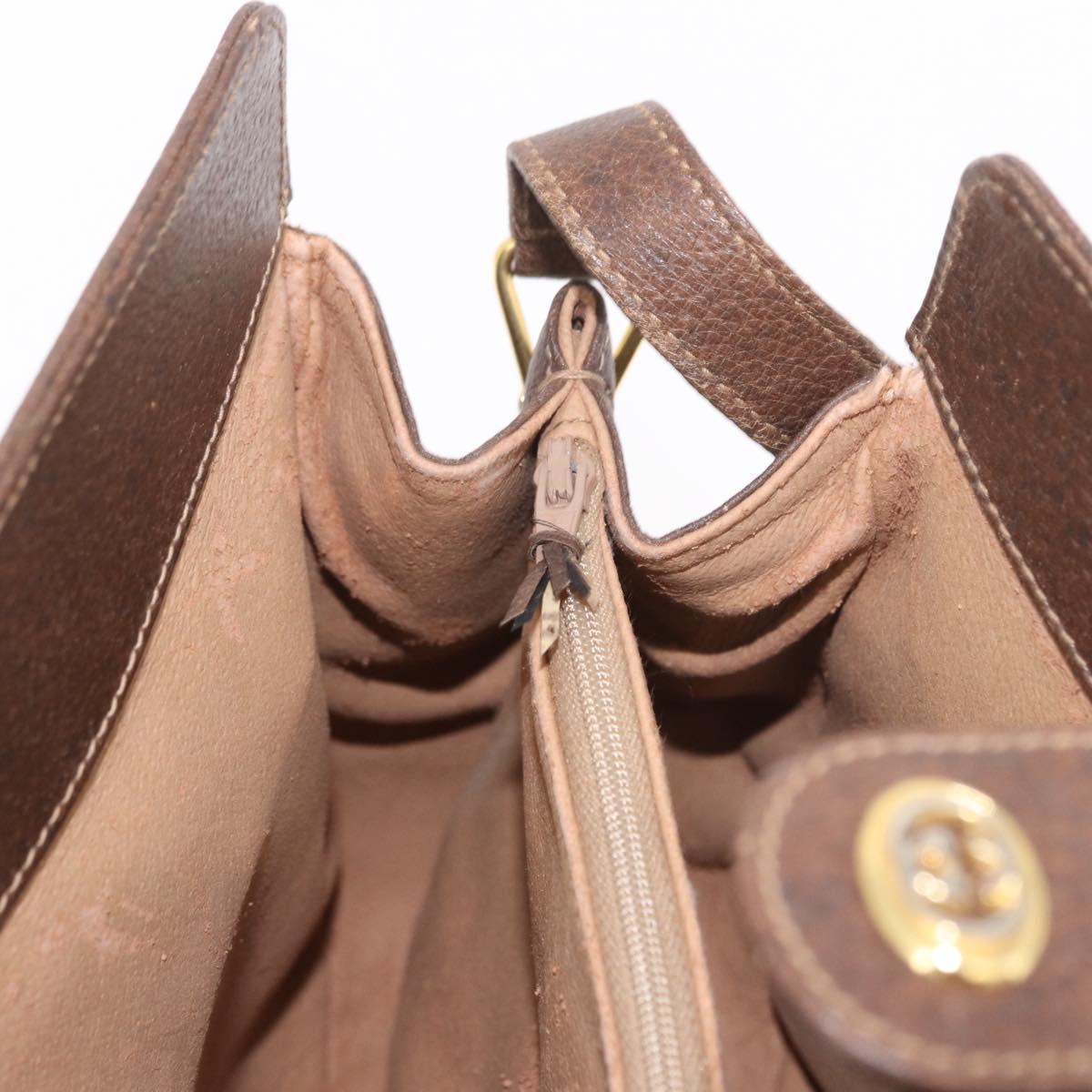 GUCCI GG Supreme Web Sherry Line Bag PVC Beige Gold 116 02 076 Auth 190492