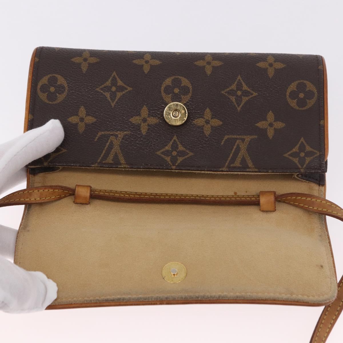 LOUIS VUITTON Monogram Pochette Twin PM Shoulder Bag M51854 LV Auth 190505