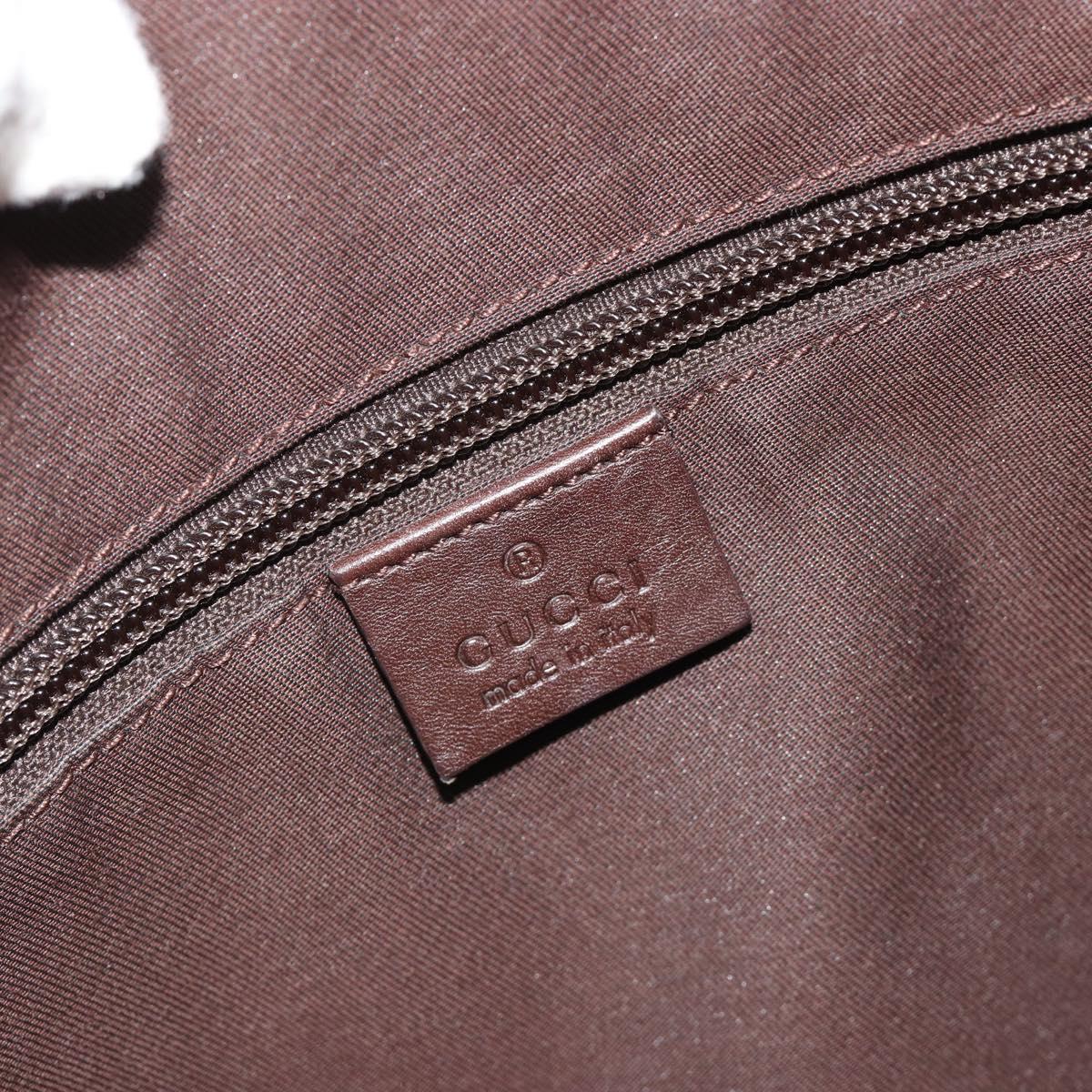 GUCCI GG Canvas Shoulder Bag Beige Silver 145857 Auth 190511A