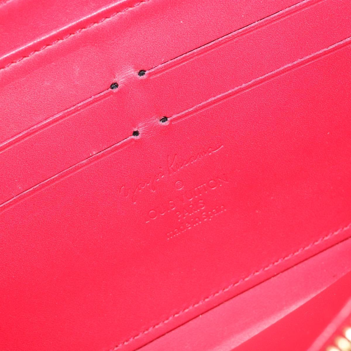 LOUIS VUITTON Monogram Vernis Zippy Wallet Long Rouge M91572 LV Auth 190517