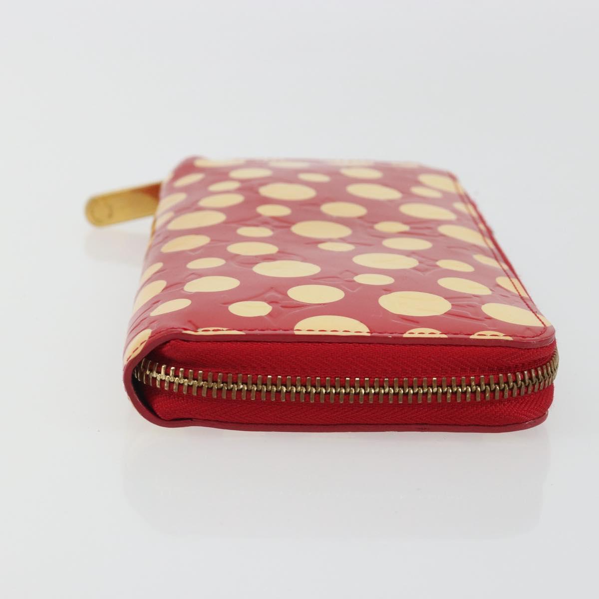 LOUIS VUITTON Monogram Vernis Zippy Wallet Long Rouge M91572 LV Auth 190517