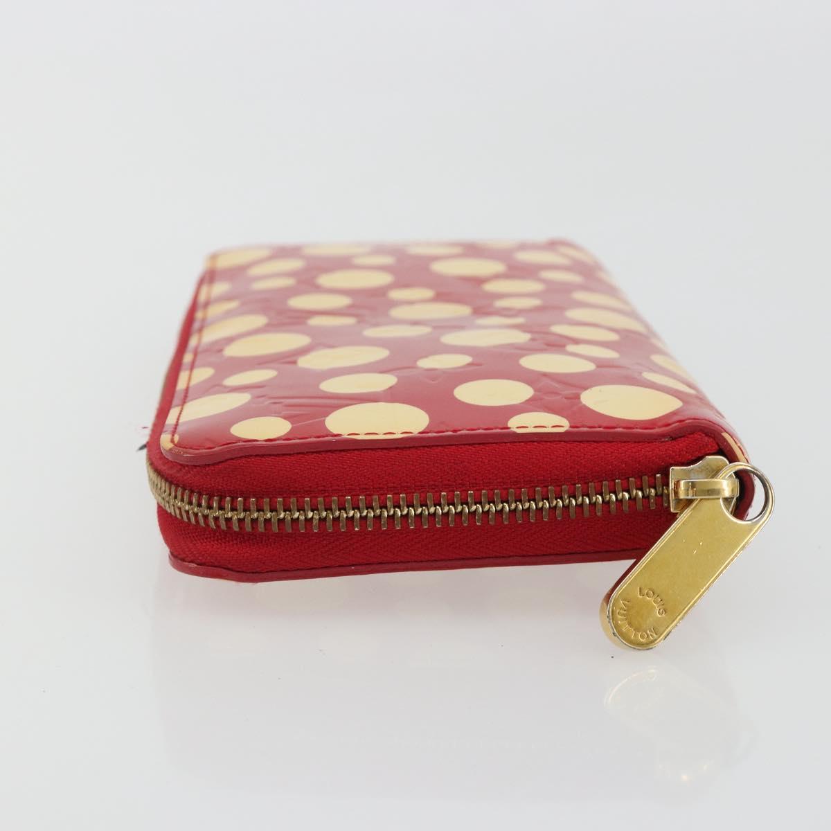 LOUIS VUITTON Monogram Vernis Zippy Wallet Long Rouge M91572 LV Auth 190517