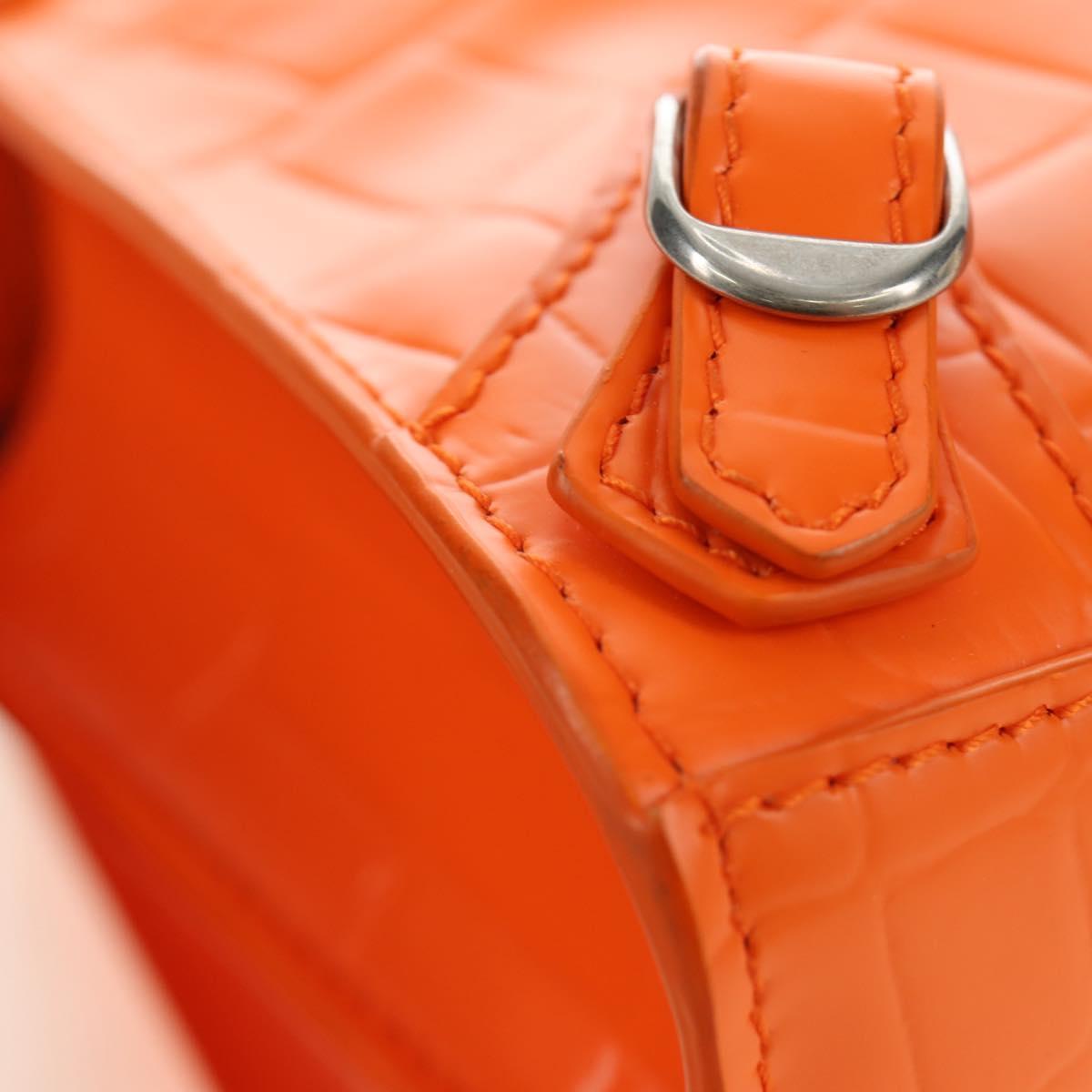 BALENCIAGA Classic City Mini Hand Bag Leather 2way Orange 638524 Auth 190519SM