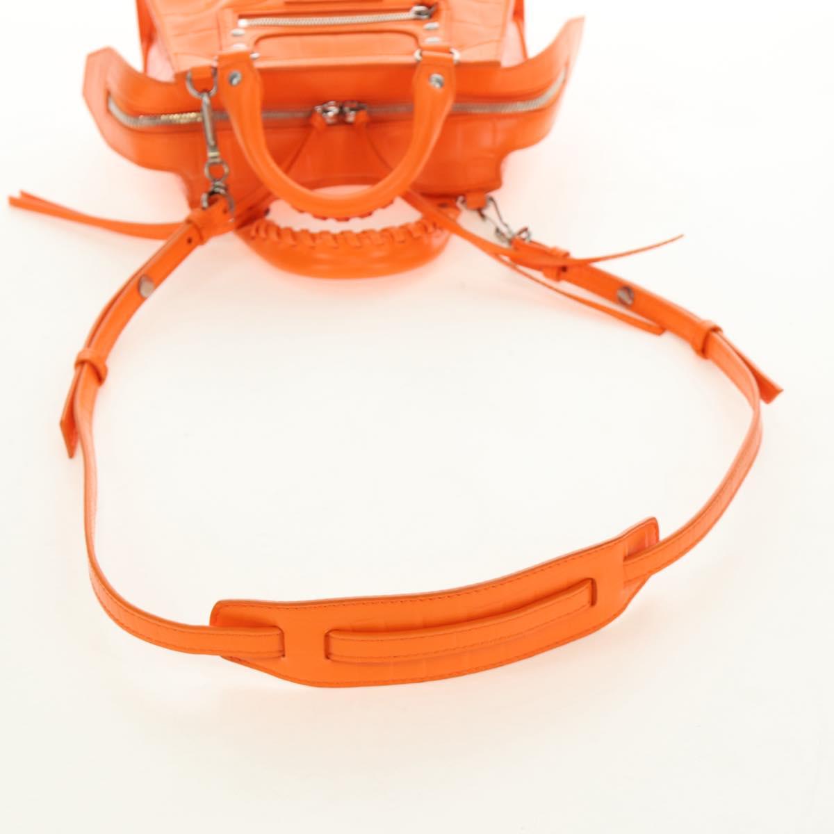 BALENCIAGA Classic City Mini Hand Bag Leather 2way Orange 638524 Auth 190519SM