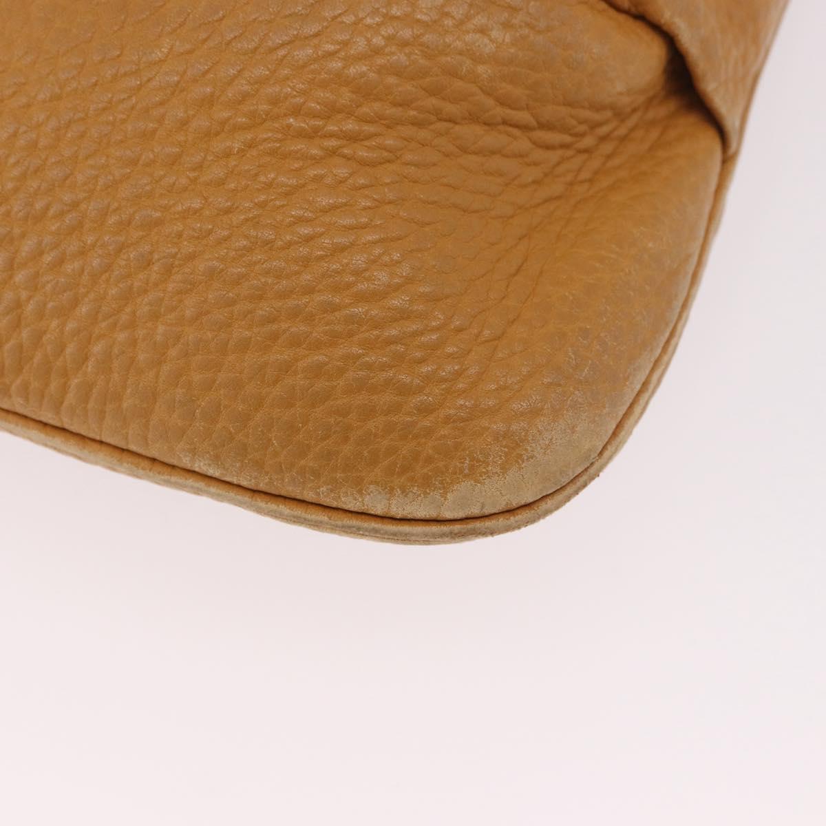 HERMES Rodeo Shoulder Bag Taurillon Leather Beige Gold Auth 190526