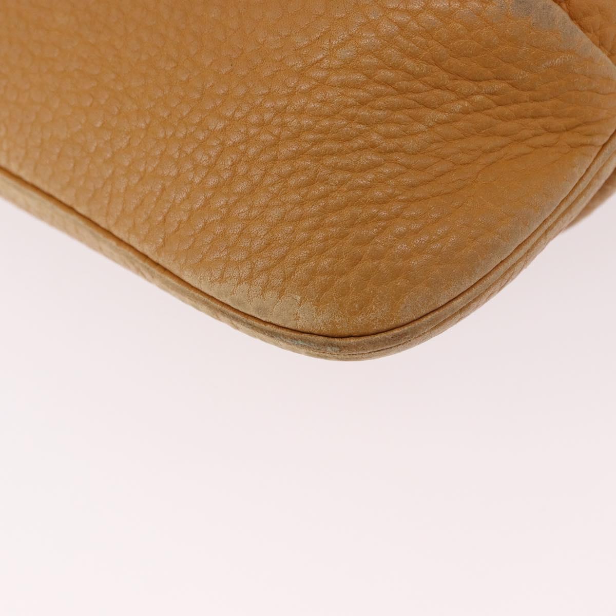 HERMES Rodeo Shoulder Bag Taurillon Leather Beige Gold Auth 190526